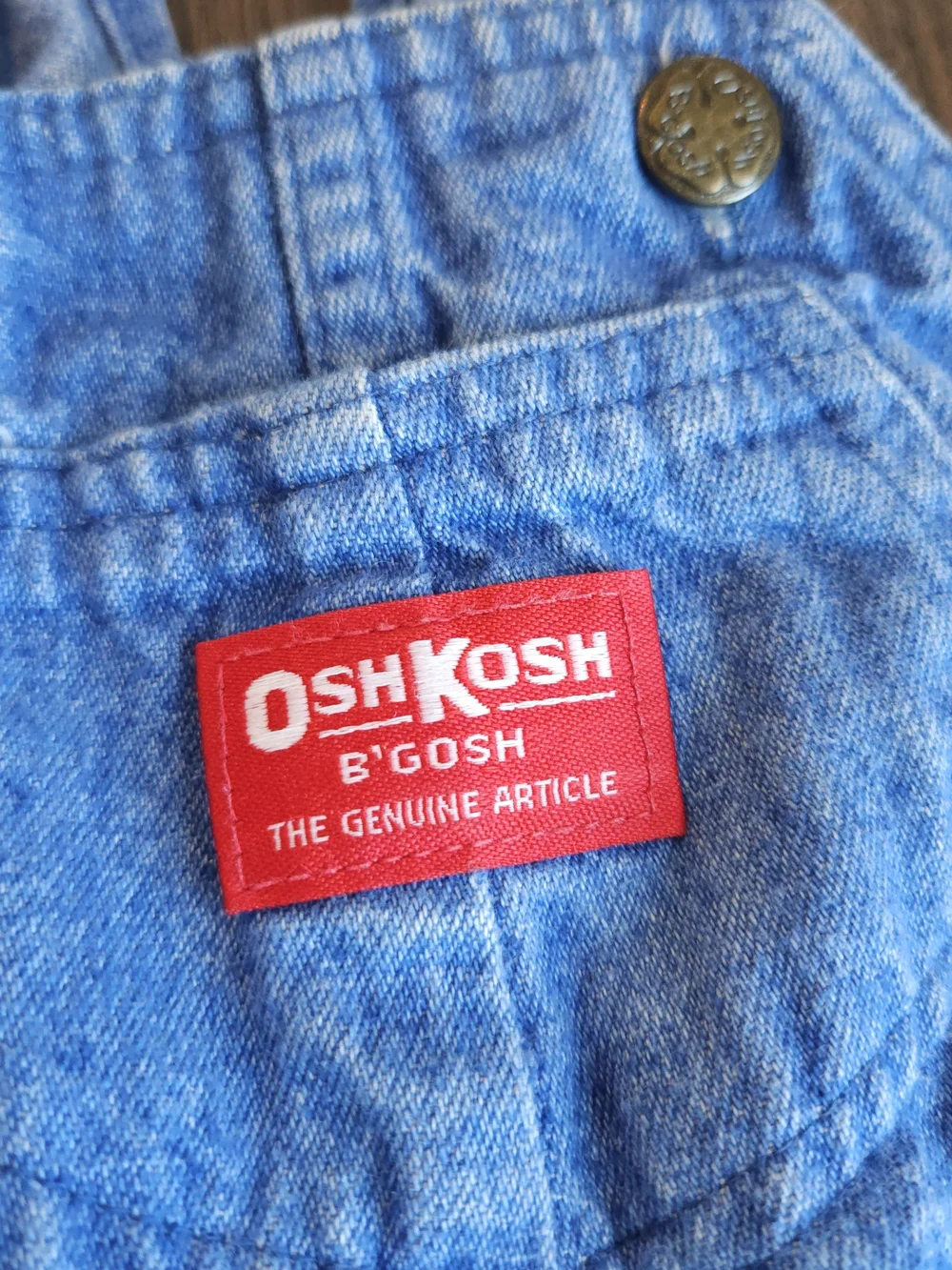 Vintage OshKosh B'Gosh Vestbak Bubble Romper Baseball Bear Overalls USA - 3-6m